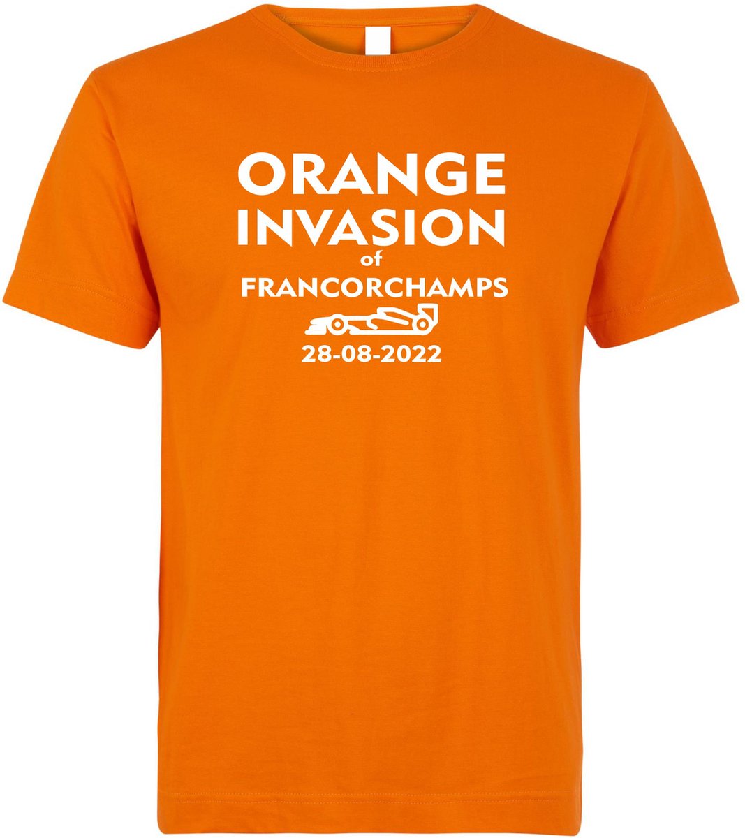 T-shirt kinderen Orange Invasion of Francorchamps 2022 | Max Verstappen / Red Bull Racing / Formule 1 fan | Grand Prix Circuit Spa-Francorchamps | kleding shirt | Oranje | maat 104
